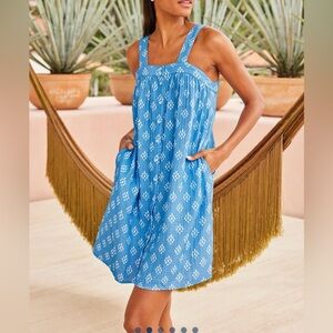 LAKE Hamptons Nightgown/ Dress in Regatta Ikat
